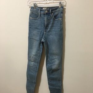 Madewell mid wash high rise jeans